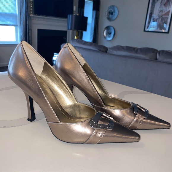 BCBGeneration New Pewter Heel with Silver Accessory Size 8 - Picture 2 of 6